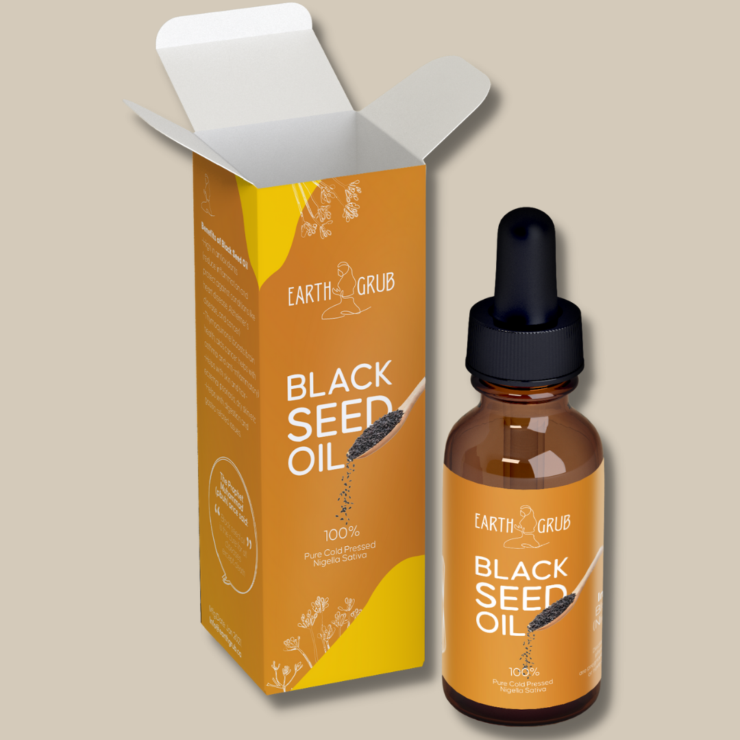100% Pure Cold-Pressed Black Seed Oil has been known as a healing and medicinal product that has been used for centuries throughout the Middle East and Asia. We at Earth Grub hope to promote this superfoods' rich properties and endless benefits through researched studies.