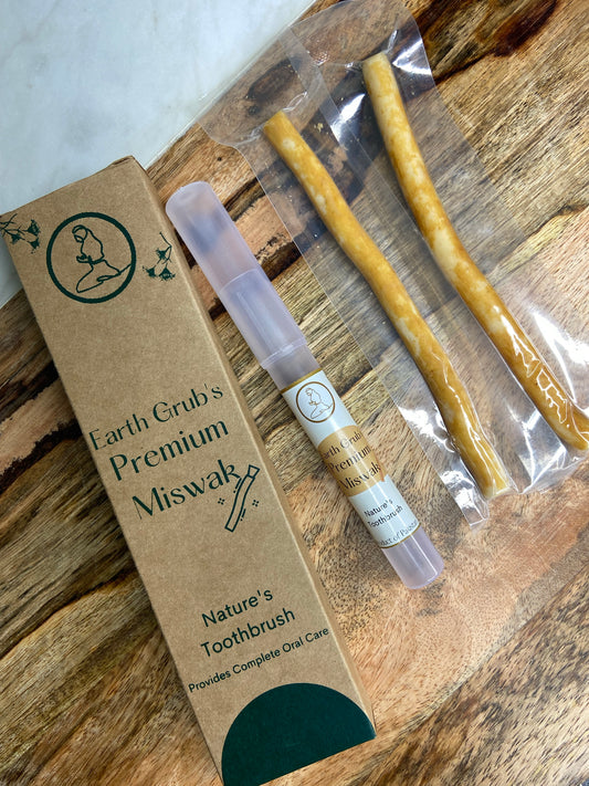 Miswak - 2 Pack Natural Toothbrush w/Holder